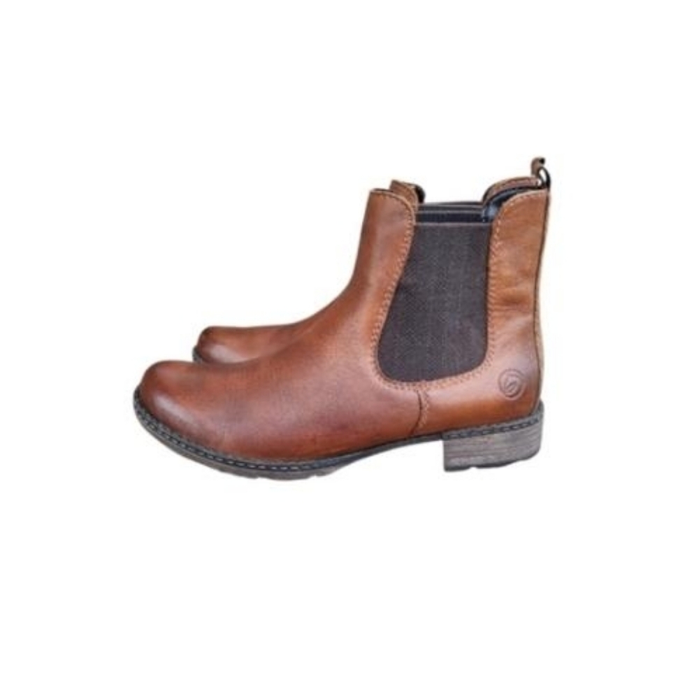 38 Reiker Remonte Chandra Leather Brown Chelsea Ankle Antistress Bootie Women 7 - Picture 11 of 11